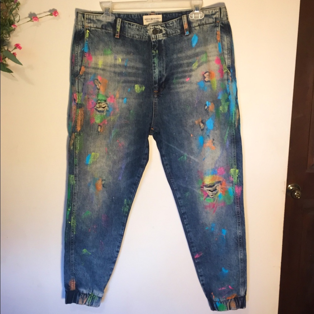 Denim & Supply Ralph Lauren Paint Splatter Jeans